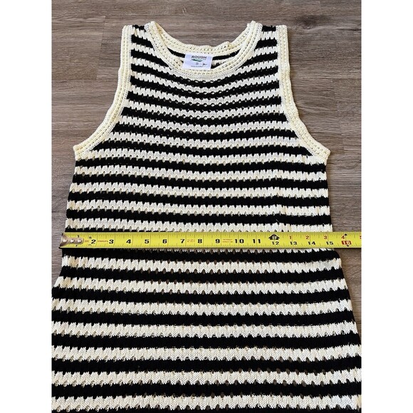 Rough Los Angeles striped crochet long Vest Size Small - Picture 6 of 7